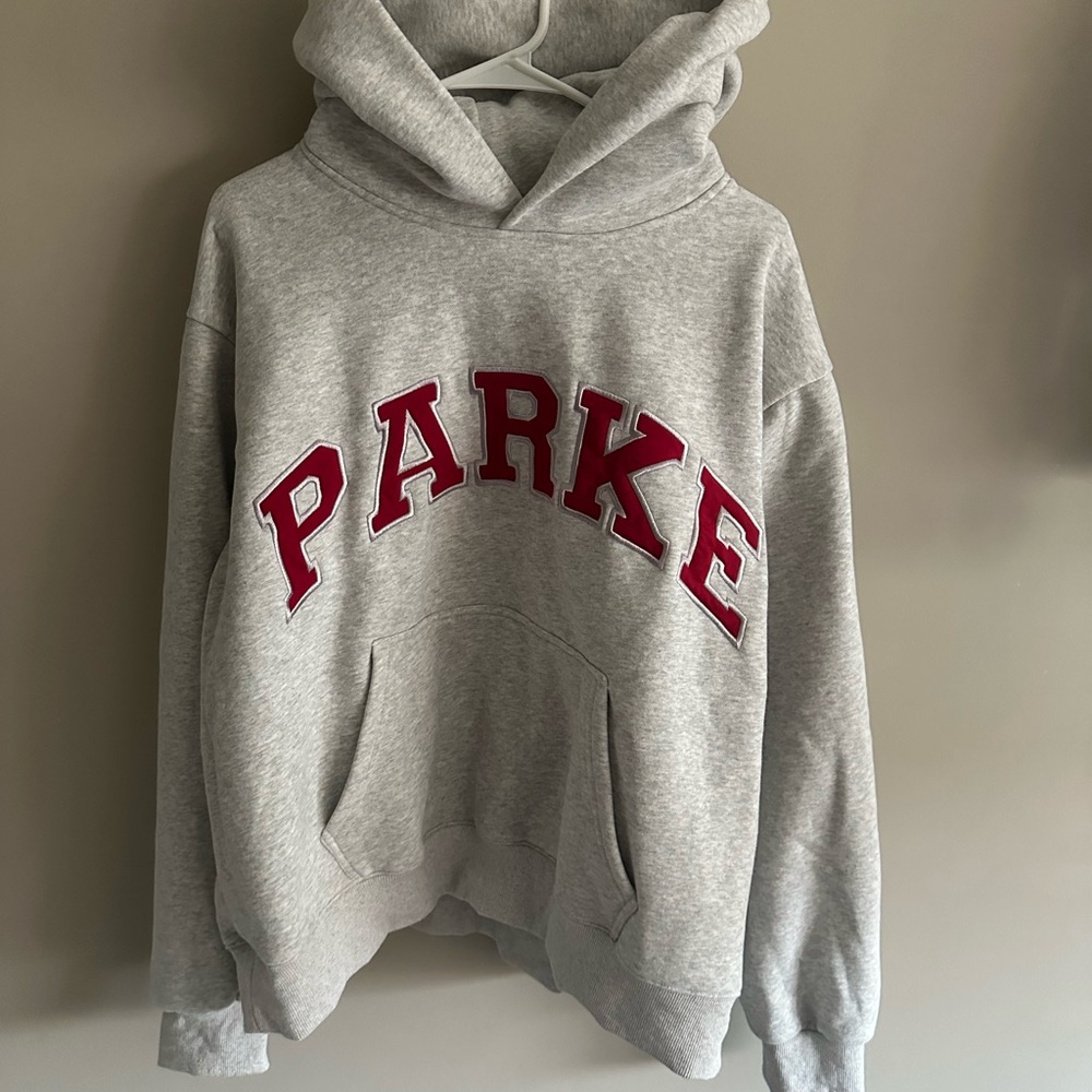 Parke Light Gray/Ruby Hoodie